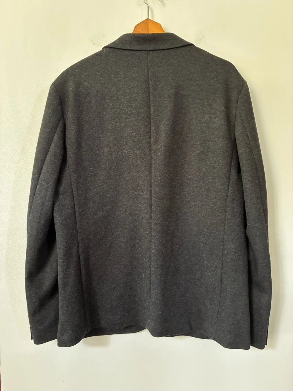 J. Crew Slim-fit knit suit jacket blazer in wool-cotton blend charcoal